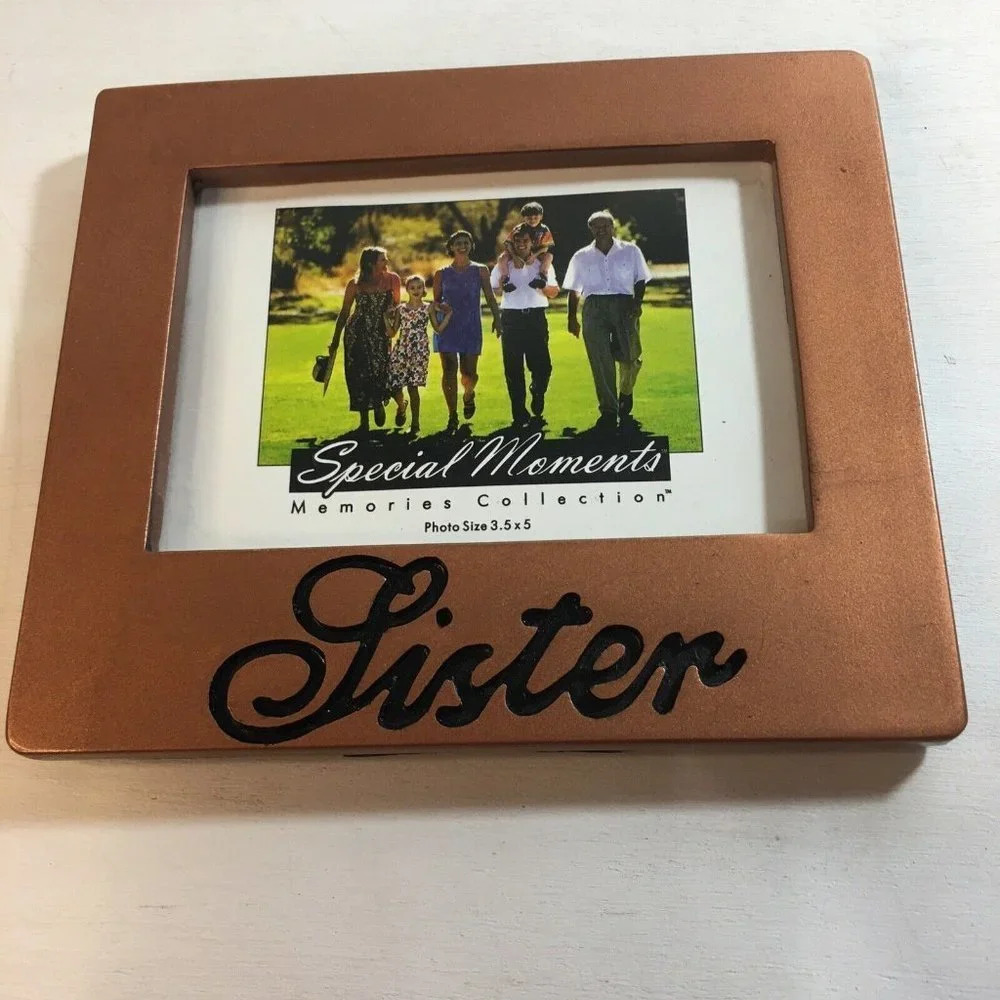 Sister Picture Frame Special moments  Memories Collection Brass Color 3.5 X 5
